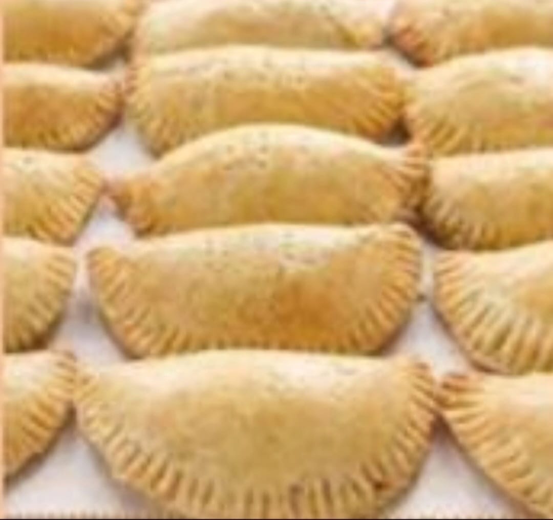 Golden baked meat pies fresh from the oven
